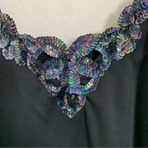 NWT Deadstock Teddi of California Sequin Cut Out Tank Cami 90s Y2K - Picture 11 of 16